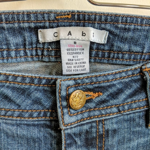 [CAbi] Jean Style #622 Straight Slim Size 8 - Picture 4 of 7